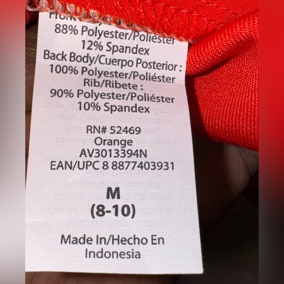 Avia Windbreaker Jacket Womens Size M Orange Hooded Sleeveless Lightweight NEW - Picture 3 of 4